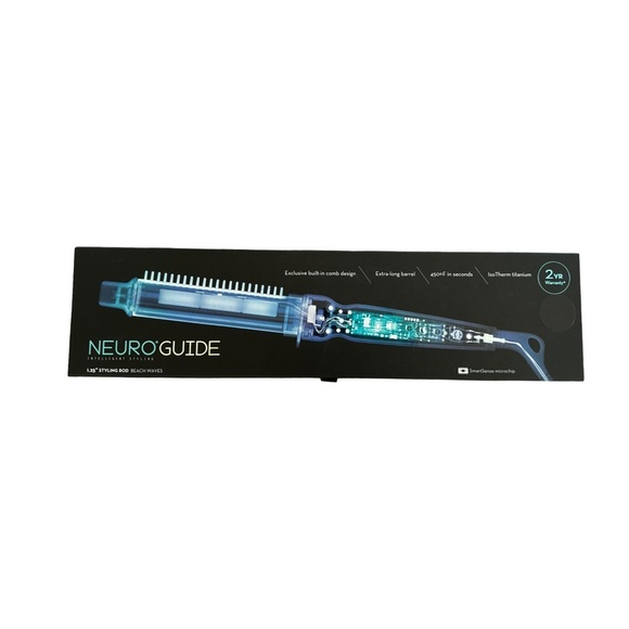 NIB Paul Mitchell Neuro Guide 1.25” Curling Iron | Titanium Beach Waves - Picture 5 of 7